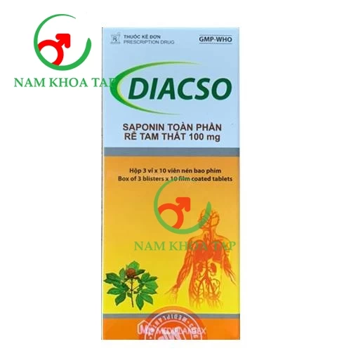 Diacso 100mg Mediplantex - Hỗ trợ điều trị đột quỵ, liệt nửa người