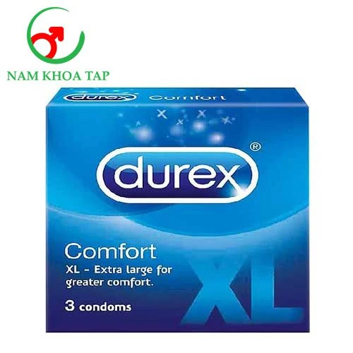 Durex Comfort - Bao cao su có gân và hạt nổi hộp 3 cái của Thái Lan
