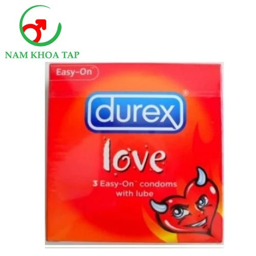 Durex Love - Bao cao su ngừa thai hộp 3 cái của Thái Lan