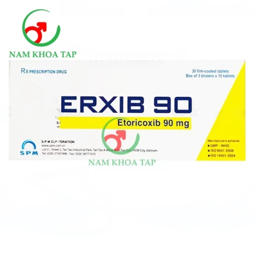 Erxib 90mg SPM - Thuốc điều trị bệnh viêm xương khớp