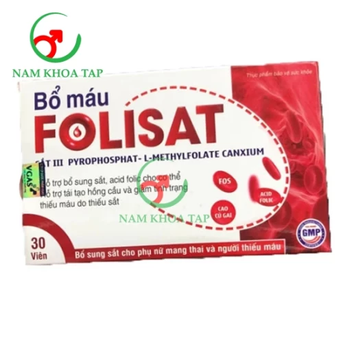 BỔ MÁU FOLISAT Vgas - Giúp bổ sung sắt cho người thiếu máu