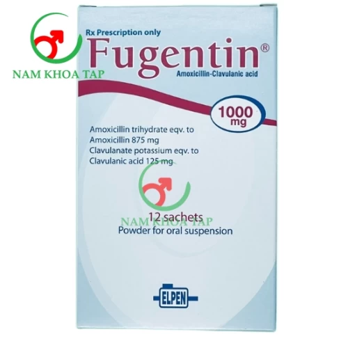 Fugentin 1000mg (bột) - Điều trị các triệu chứng nhiễm khuẩn