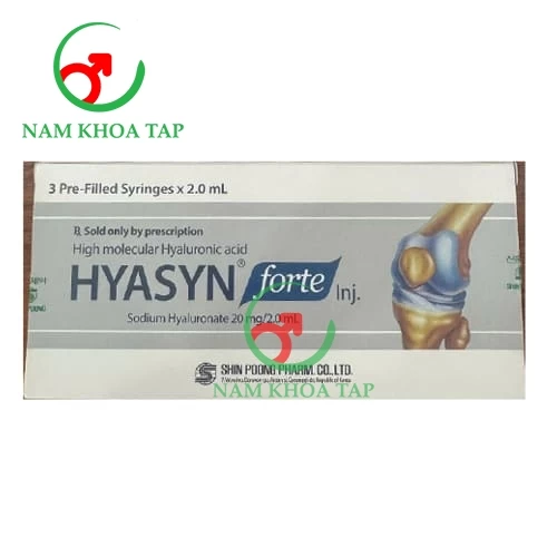 Hyasyn Forte 20mg/2ml Shinpoong Deawoo - Giảm các triệu chứng thoái hoá khớp