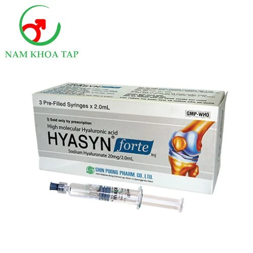 Hyasyn Forte 20mg/2ml Shinpoong Deawoo - Giảm các triệu chứng thoái hoá khớp