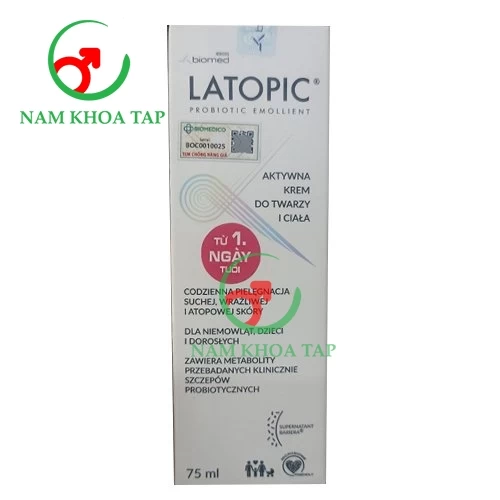 Latopic Face And Body Cream 75ml Biomed - Sản phẩm chăm sóc toàn diện, bảo vệ và nuôi dưỡng da