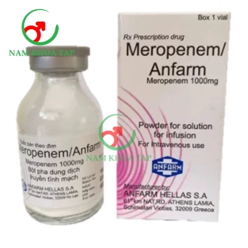 Meropenem Anfarm 1g - Điều trị nhiễm trùng cho người lớn và trẻ em