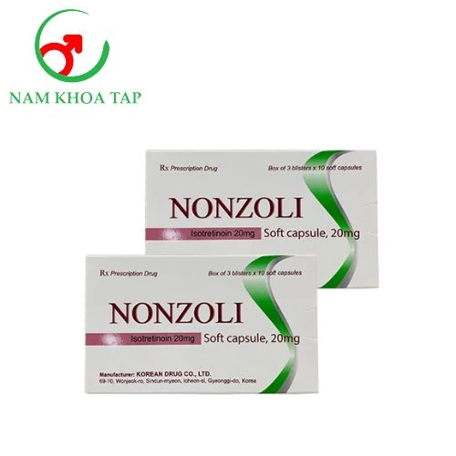 Nonzoli 20mg Korean Drug Co - Điều trị các trường hợp mụn trứng cá nặng