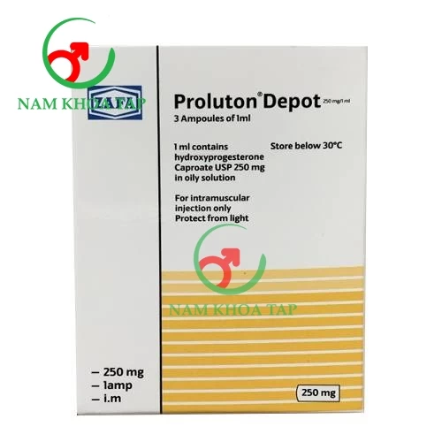 Proluton Depot 250mg Bayer - Thuốc điều trị sinh non của Đức