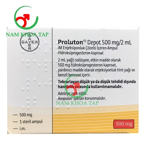 Proluton Depot 500mg Bayer - Thuốc trị sinh non và chuyển giới