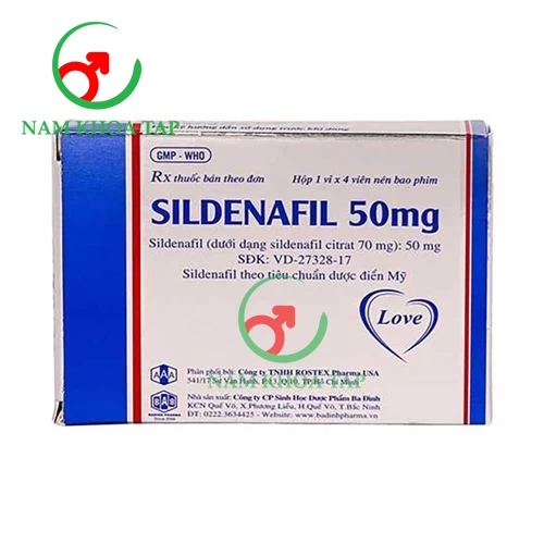 Sildenafil 50mg - Điều trị rối loạn cương dương hiệu quả
