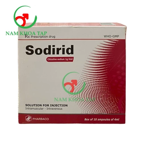 Sodirid - Citicolin natri 1g/4ml Pharbaco