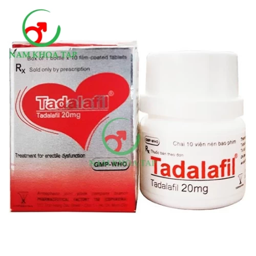 Tadalafil 20mg Cophavina - Thuốc điều trị rối loạn cương dương