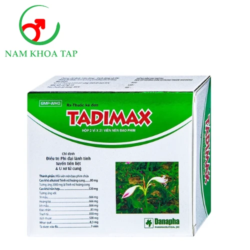 Tadimax Danapha - Thuốc hỗ trợ điều trị u xơ tiền liệt tuyến