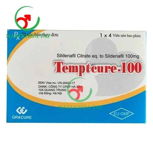 Temptcure-100 - Thuốc điều trị rối loạn cương dương hiệu quả của Ấn Độ