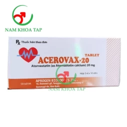 Acerovax-20 tablet - Atorvastatin 20mg Aprogen