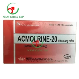 Acmolrine-20 Medica Korea - Tác dụng chống viêm dùng để đặc trị mụn trứng cá