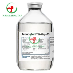 Aminosteril N Hepa 8% 500ml - Hỗn hợp các acid amin với tác dụng cung cấp đạm nuôi dưỡng cơ thể