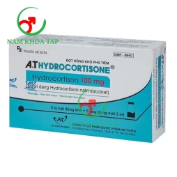 A.T Hydrocortisone 100mg Dược phẩm An Thiên - Hỗ trợ trường hợp cần tác dụng nhanh và mạnh của corticosteroid