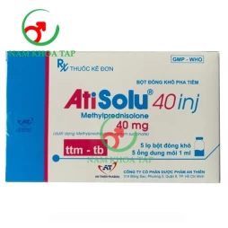 Atisolu 40 inj An Thiên - Điều trị cho các vấn đề như bệnh về da, viêm khớp, bệnh về dạ dày, hô hấp