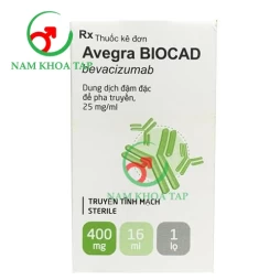 Avegra Biocad 400mg/16ml - Ức chế sự phát triển của khối u trong ung thư trực tràng và ung thư vú