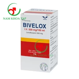 Bivelox I.V 100ml Bidiphar - Điều trị Nhiễm khuẩn do các vi khuẩn nhạy cảm với levofloxacin