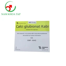 Calci Glubionat Kabi 5ml - Hỗ trợ co cứng cơ do hạ canxi huyết, rối loạn thần kinh cơ liên quan