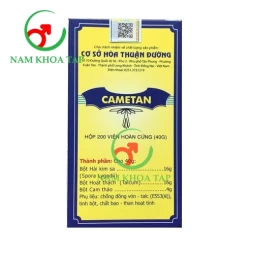 Cametan Hoà Thuận Đường - Hỗ trợ điều trị sỏi tiết niệu, sỏi thạn, đau lưng, đau hông