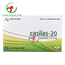 Casilas 20mg Davipharm - Thuốc điều trị rối loạn cương dương