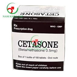 Cetasone 0,5mg Pharbaco - Thuốc chống viêm và dị ứng hiệu quả