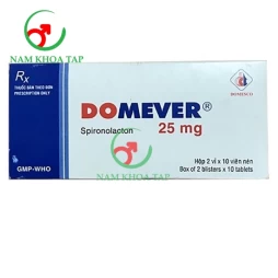 Domever 25mg Domesco - Điều trị cổ trướng, thận hư và suy tim sung huyết