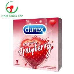 Bao cao su Durex Sensual Strawberry hộp 3 cái hương dâu