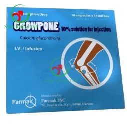 Growpone 10% 10ml Hataphar - Điều trị Hạ calci huyết cấp
