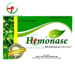 Hemonase - Hỗ trợ bổ tỳ vị, ích huyết, nhuận tràng