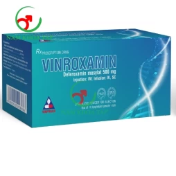 Vinroxamin 500mg Vinphaco - Điều trị bệnh lý ngộ độc sắt do truyền máu thường xuyên
