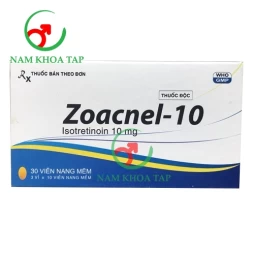 Zoacnel-10 Davipharm - Điều trị các dạng mụn trứng cá nặng